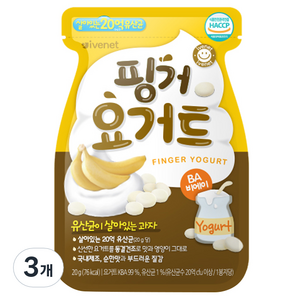 아이배냇 핑거 요거트, 바나나, 20g, 3개