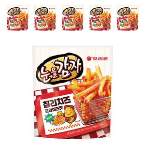 오리온 눈을감자 칠리치즈 프라이즈 스낵, 56g, 6개