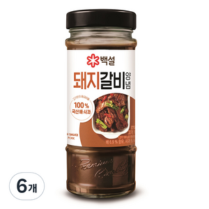 백설 돼지갈비양념, 500g, 6개