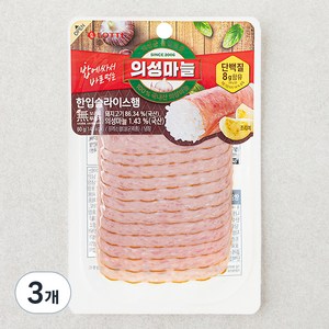 롯데햄 의성마늘 한입슬라이스햄, 60g, 3개