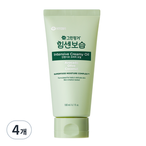 그린핑거 힘센보습 인텐시브 크리미오일 유아 크림, 180ml, 4개