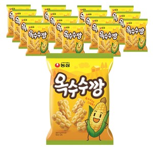 농심 옥수수깡 과자, 70g, 16개