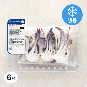 살맛나요 깨끗하게 손질된 절단 꽃게 (냉동), 450g (5~6미), 6팩