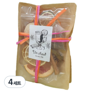 디톡톡 히팅푸드 뱅쇼 만들기 재료 키트, 40g, 1개입, 4세트