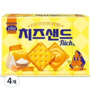 크라운 치즈샌드 리치, 180g, 4개