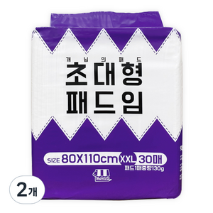 개님의상점 개님의 배변패드 30매, XXL(80 x 110 cm), 30개입, 2개