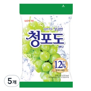 롯데웰푸드 청포도 캔디, 323g, 5개