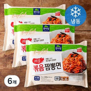 면사랑 볶음짬뽕면 1인분 (냉동), 368g, 6개