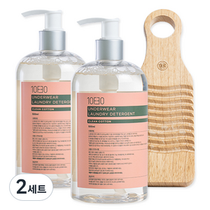 일오삼공 여성 속옷 세탁세제 500ml x 2p + 우드 미니 빨래판 세트, 2세트