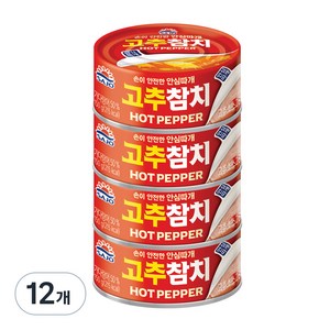 사조 고추참치 안심따개, 150g, 12개