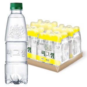 씨그램 레몬 무라벨 탄산수, 350ml, 24개