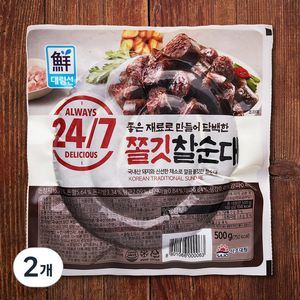 대림선 쫄깃 찰순대, 500g, 2개