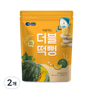 베베쿡 처음먹는 더블떡뻥, 2개, 30g, 백미 + 단호박 혼합맛