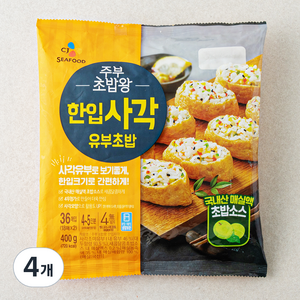 CJ씨푸드 한입사각유부초밥, 400g, 4개