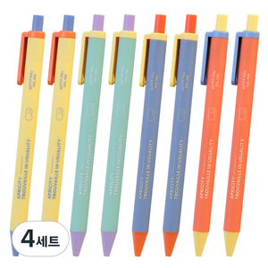 아이코닉 버블리 젤펜 0.38mm 4종 x 2세트, CREAM YELLOW, VINTAGE MINT, INDI BLUE, TANGERINE, 4세트