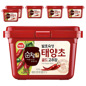 순창궁 태양초 골드 고추장, 500g, 6개