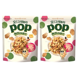 마켓오네이처 오 그래놀라 팝 현미아몬드, 2개, 340g