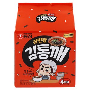 농심 라면왕 김통깨 100g, 4개