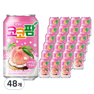 해태htb 코코팜 피치핑크 복숭아, 340ml, 48개