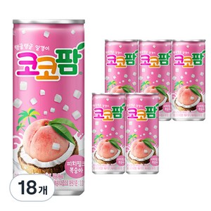 코코팜 해태음료 피치핑크 복숭아, 240ml, 18개