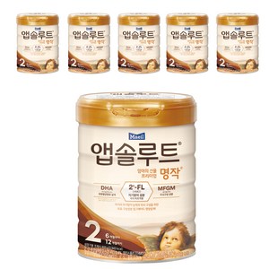 앱솔루트 명작 2FL 분유 2단계, 800g, 6개