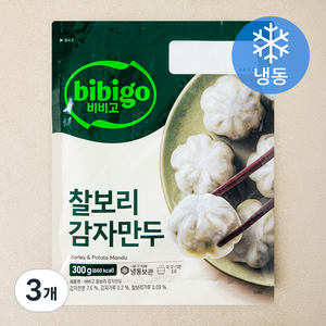 비비고 찰보리 감자만두 (냉동), 300g, 3개