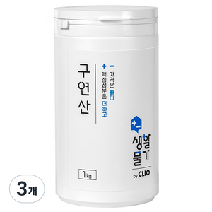 크리오 생활물가 구연산 다목적 세정제, 1kg, 3개