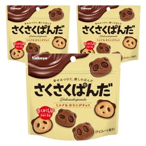 카바야 사쿠사쿠 팬더 초코 비스킷, 3개, 47g