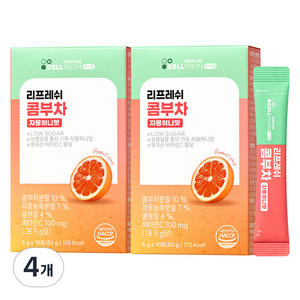 셀트리온 이너랩 리프레쉬 콤부차 자몽허니맛, 4개, 10개입, 50g, 5g