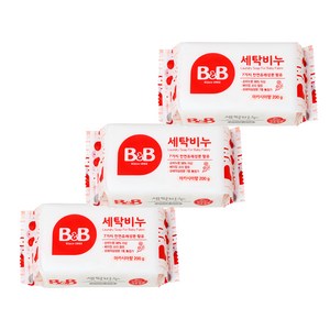 비앤비 유아의류용 세탁비누 아카시아향, 200g, 3개