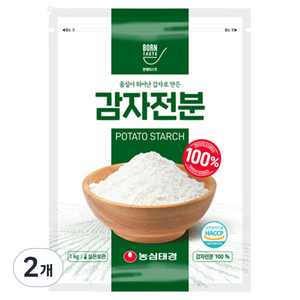 농심태경 본테이스트 100% 감자전분, 1kg, 2개