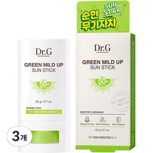 닥터지 그린 마일드 업 선스틱 SPF50+ PA++++, 20g, 3개