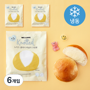 노티드 클래식 바닐라 크림빵 (냉동), 140g, 6개입