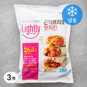 대상 라이틀리 곤약브리또 핫치킨 4입 (냉동), 500g, 3개