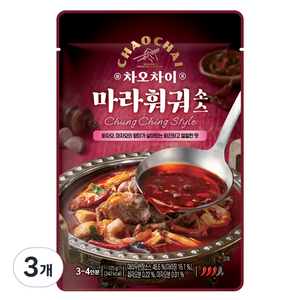 차오차이 마라 훠궈 소스, 125g, 3개