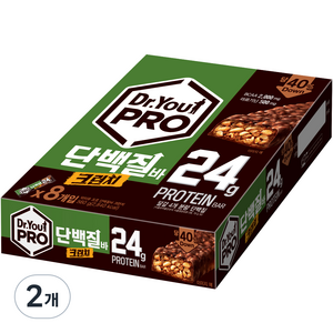 오리온 닥터유 프로 단백질바 크런치 8p, 560g, 2개