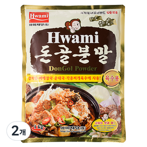 [화미] 돈골분말, 1kg, 2개