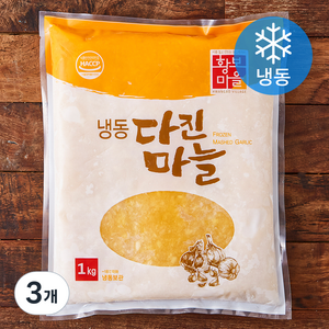 황보마을 중국산 다진마늘 국내가공 HACCP 인증 (냉동), 3개, 1kg