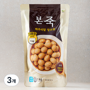 본죽 메추리알 장조림, 1kg, 3개