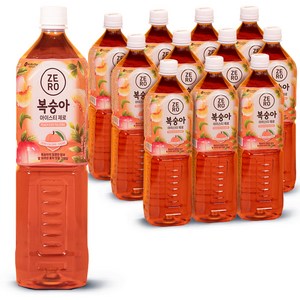 맥널티커피 복숭아 아이스티 제로, 1.5L, 12개