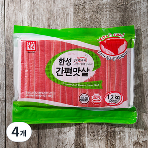 한성기업 간편 맛살 40개입, 1.2kg, 4개