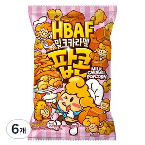 바프 밀크카라멜 팝콘, 80g, 6개