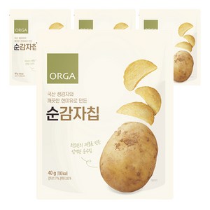 ORGA 생감자와 깨끗한 현미유로 만든 순 감자칩, 40g, 4개