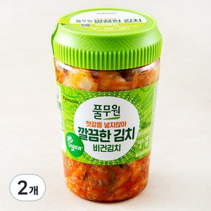 풀무원 깔끔한 썰은김치 비건 용기형, 400g, 2개