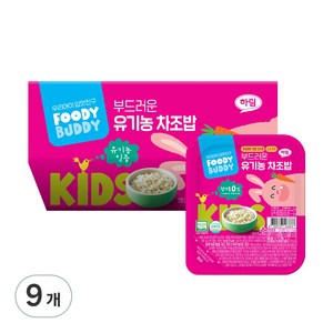 푸디버디 부드러운 유기농 차조밥 3p, 140g, 9개