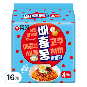 농심 배홍동 비빔면 137g, 16개