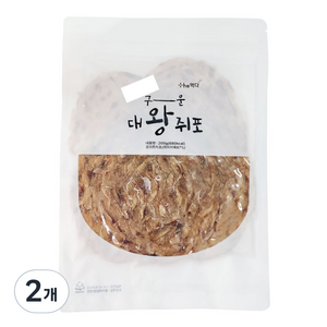 더먹다 자연오감 구운 대왕쥐포, 200g, 2개