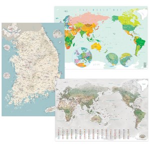 모티프맵 세계지도 익스플로러 + 챌린저 + 가볼지도 포스터 M, 1세트
