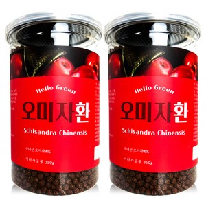 헬로우그린 오미자 환 통, 2개, 350g