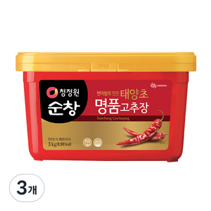 청정원순창 태양초 명품고추장, 3kg, 3개